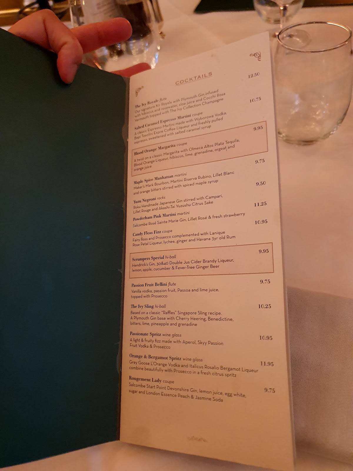 Menu At The Ivy Exeter Restaurant Exeter