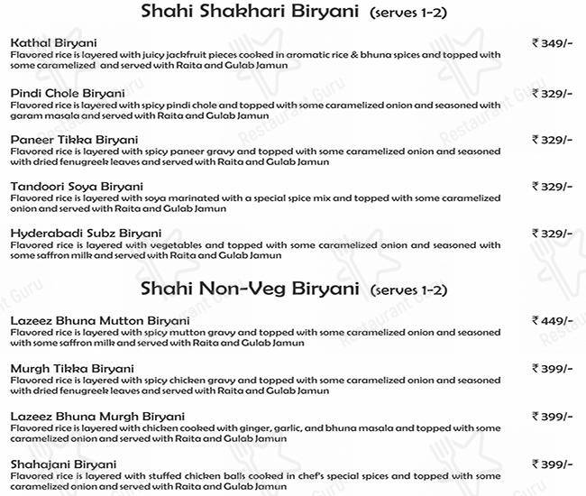 Menu at The White Biryani, Gurugram