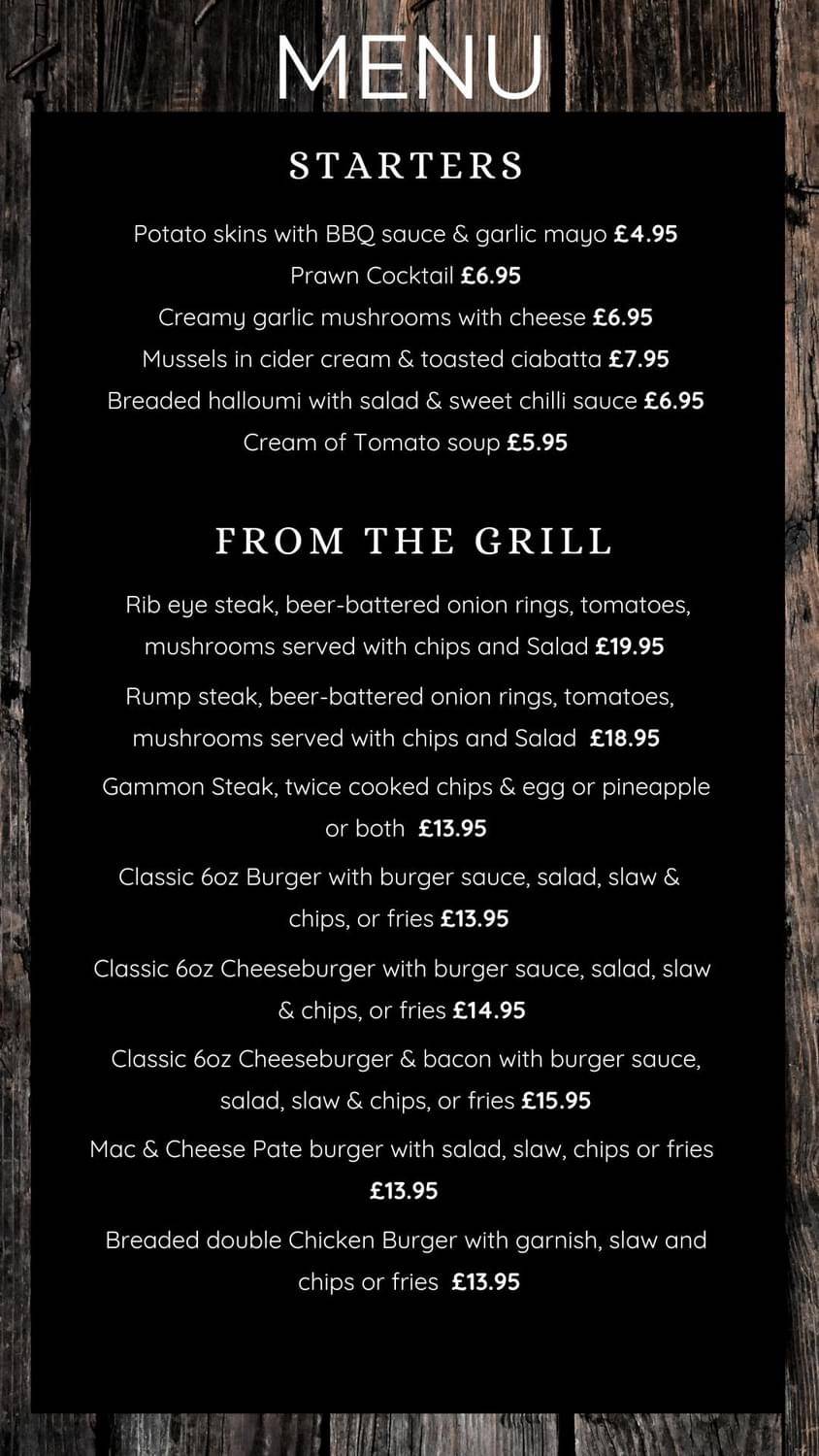 Menu At The Whitehills Pub & Bar, Chester-le-Street