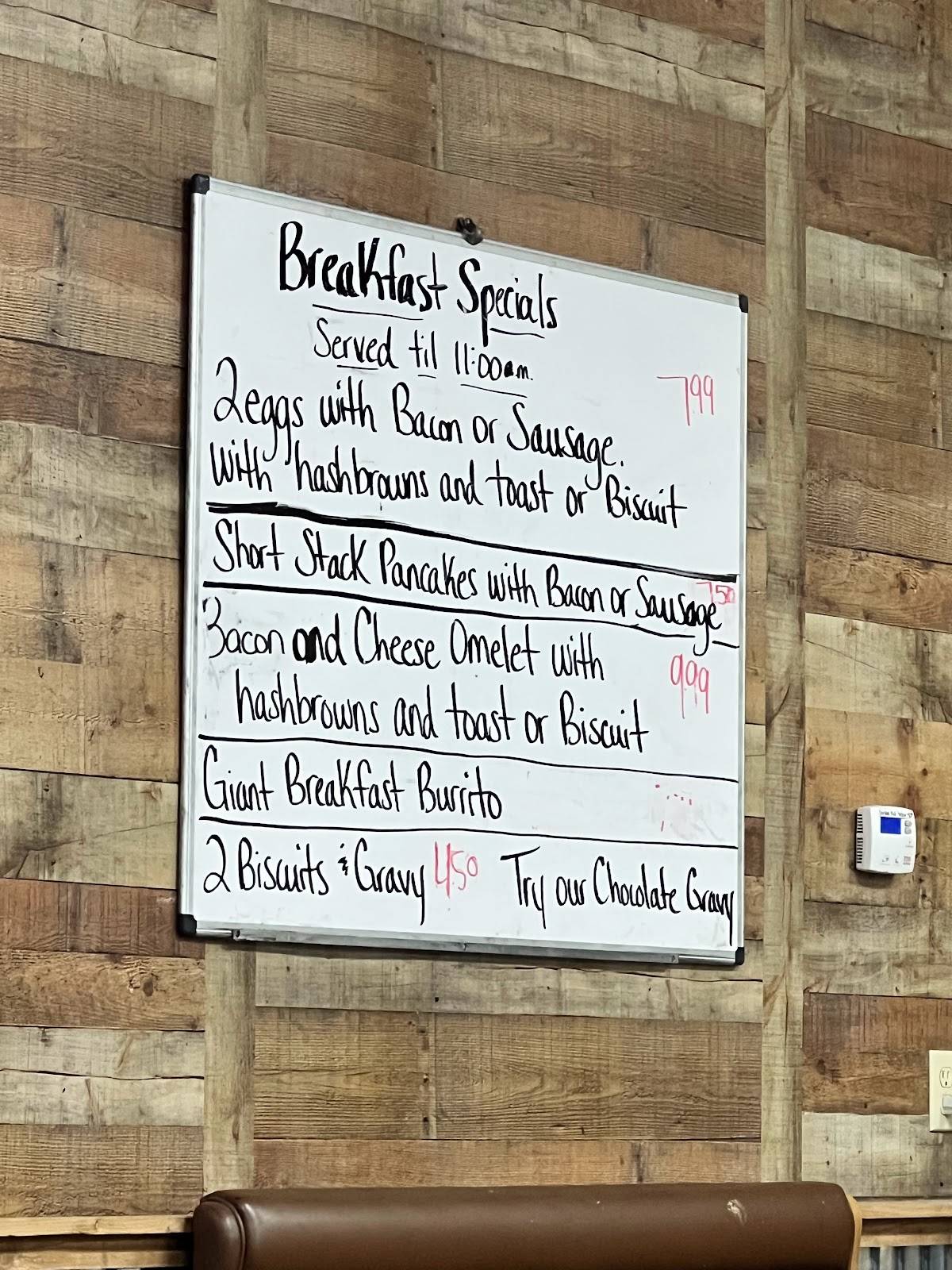 Menu at Wagon Wheel Restaurant, Greenbrier