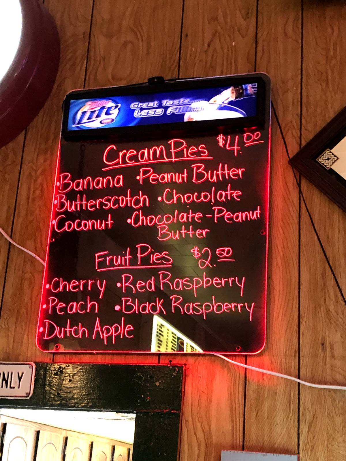 Menu at G & R Tavern desserts, Waldo