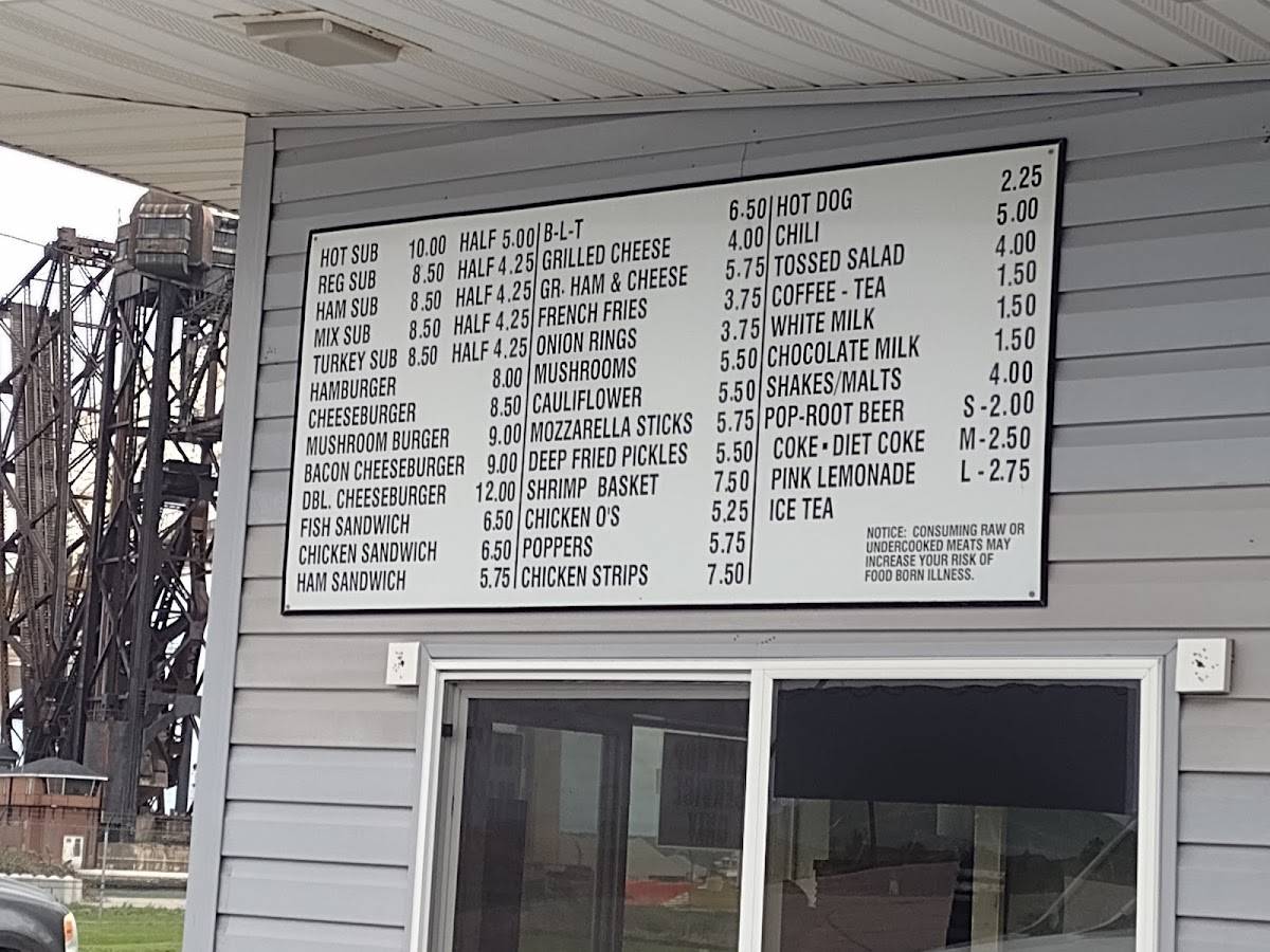 Menu at West Pier DriveIn restaurant, Sault Ste. Marie