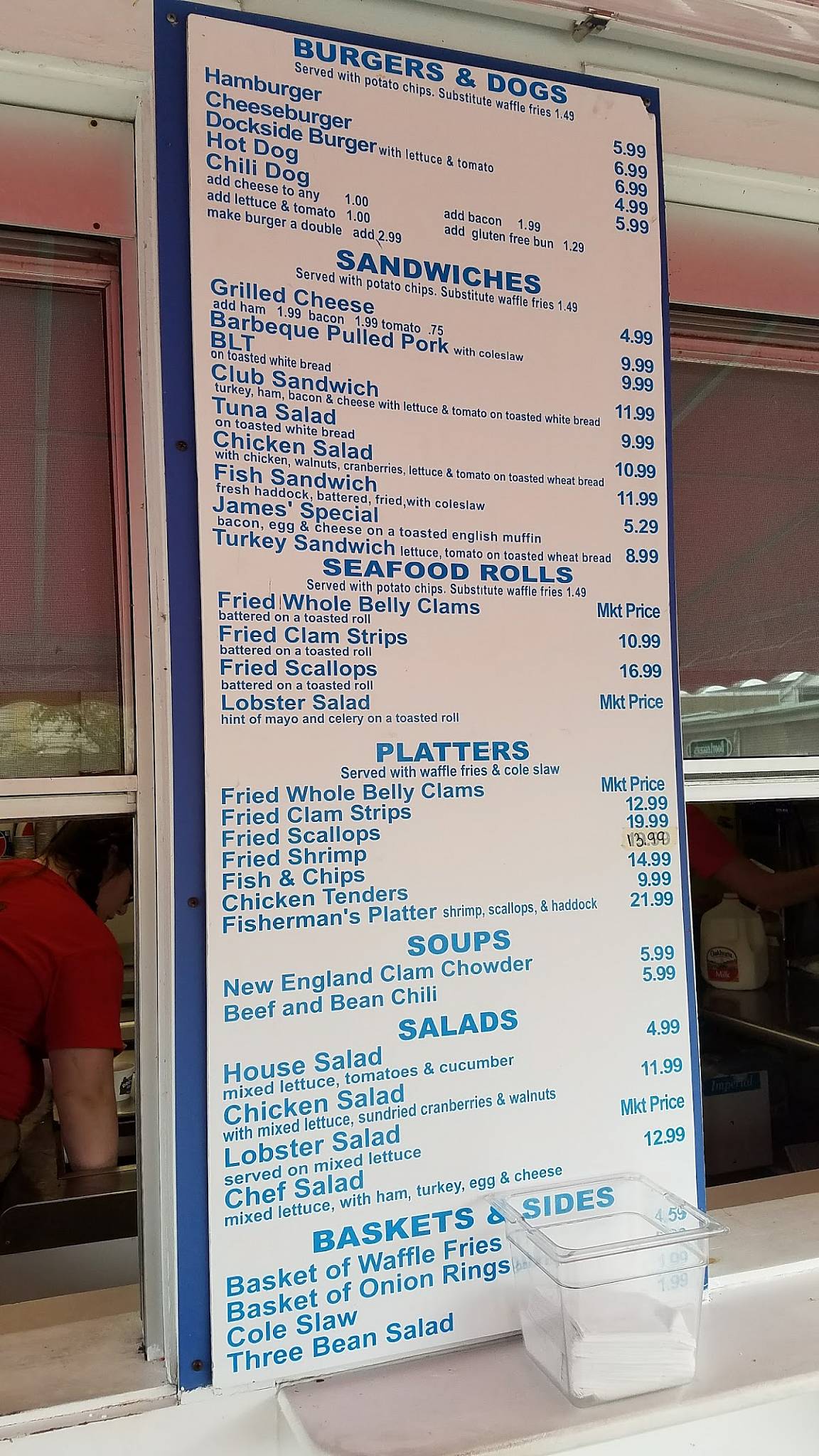 Menu at Wolfeboro Dockside Grille & Dairy Bar, Wolfeboro