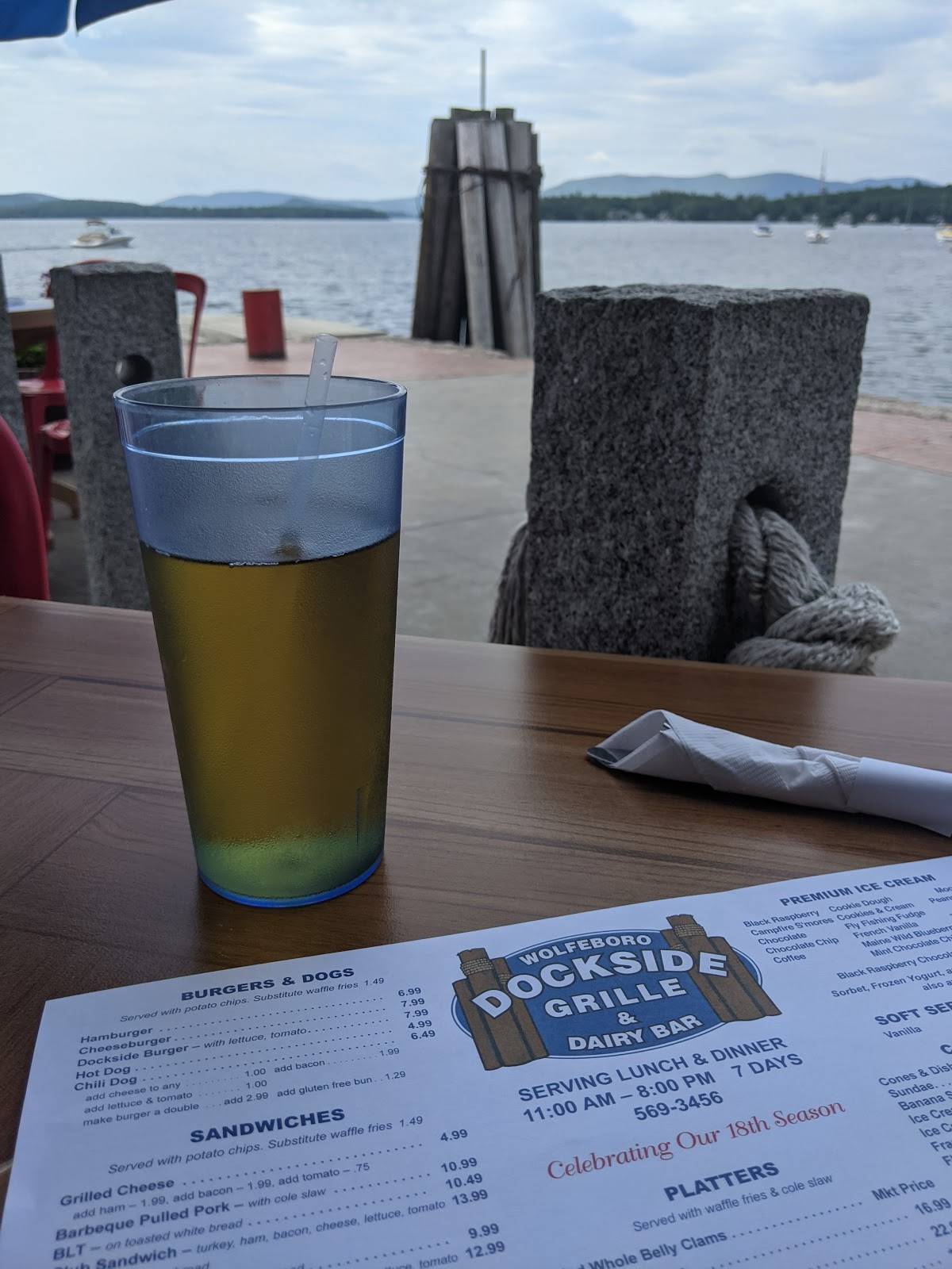 Menu at Wolfeboro Dockside Grille & Dairy Bar, Wolfeboro