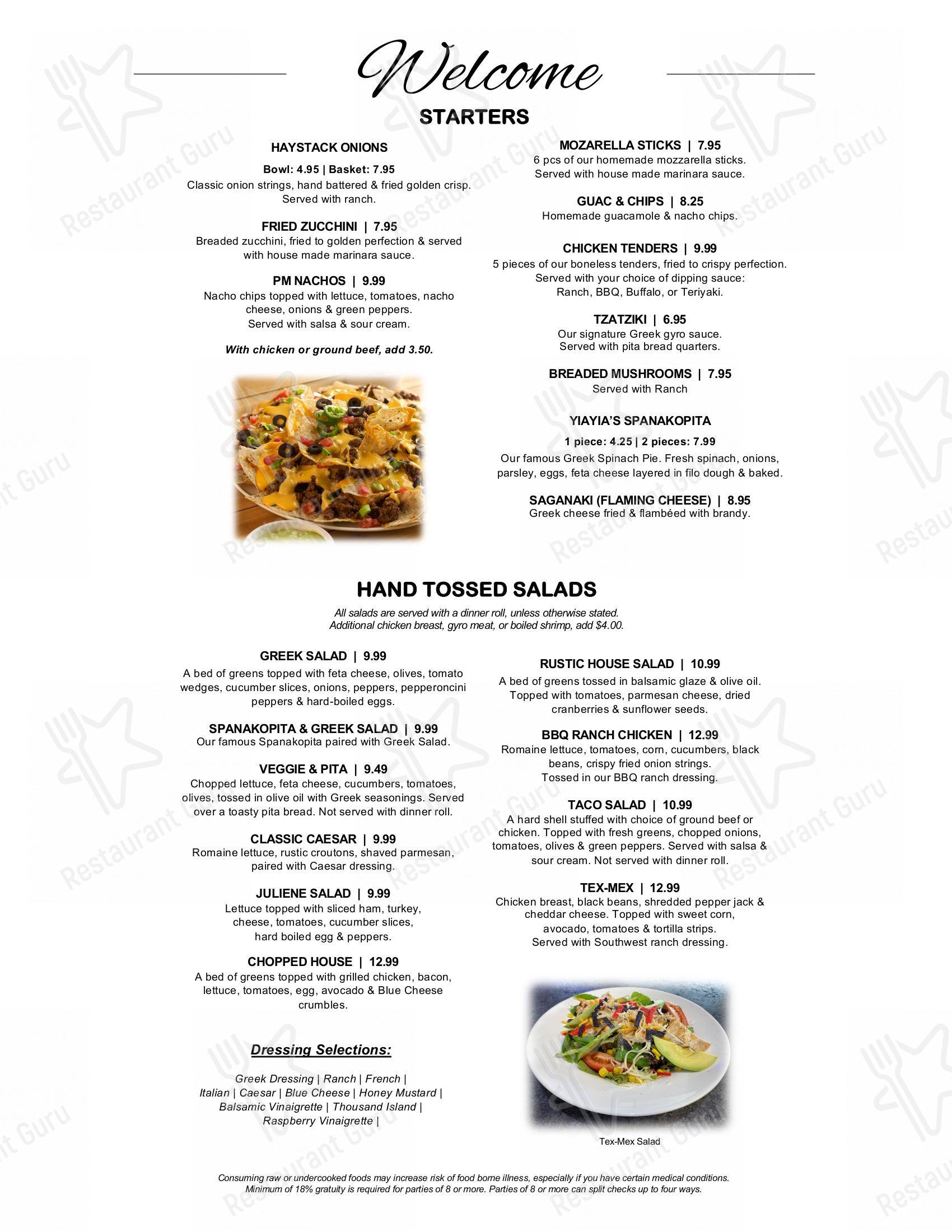 Menu at Prime Minister Restaurant and Catering, Thiensville