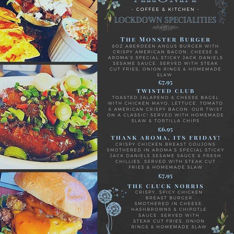 Menu at Aroma wellness cafe, Larkhall