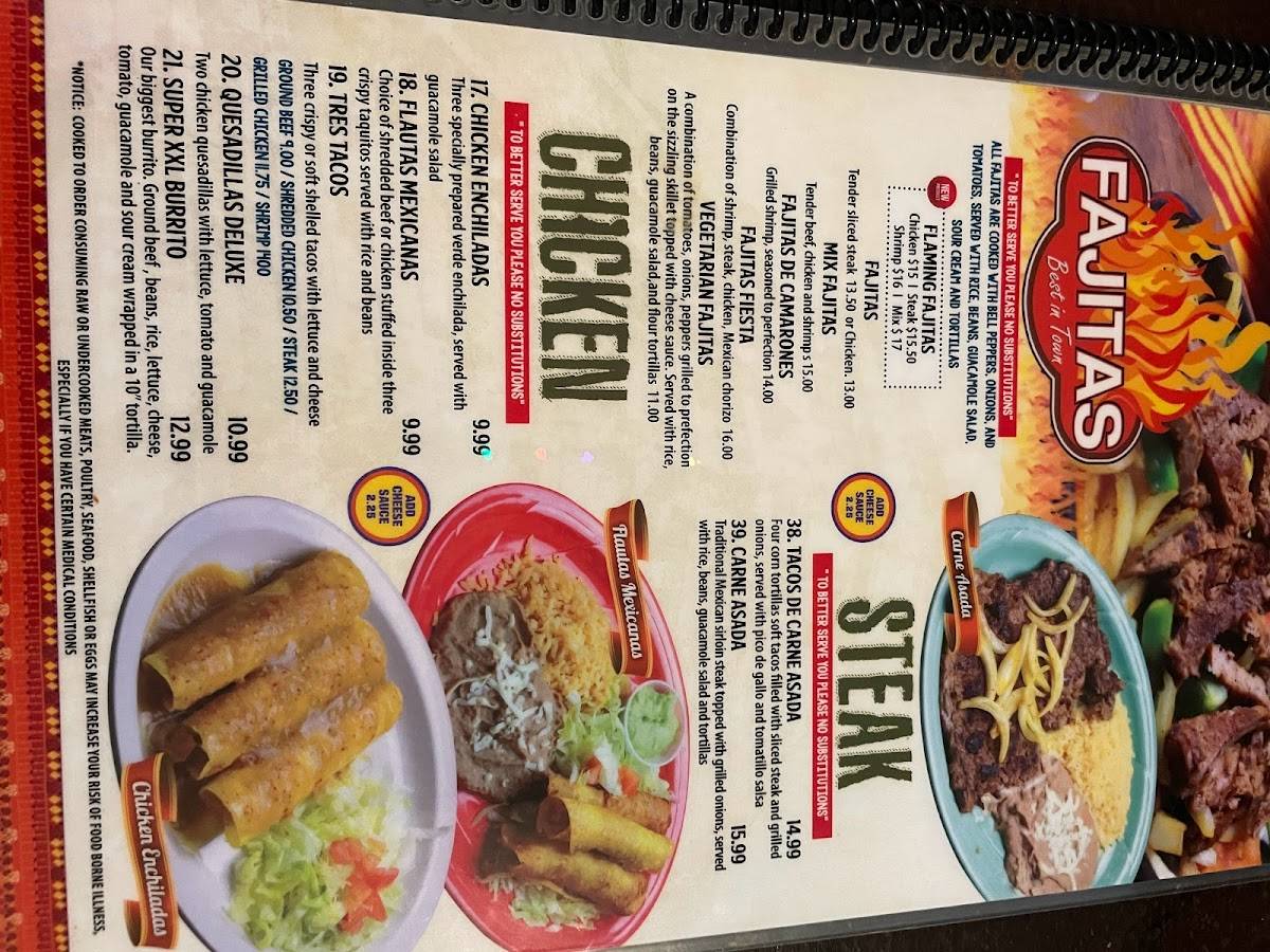 Menu At Aztecas Mexican Grill Restaurant Pell City