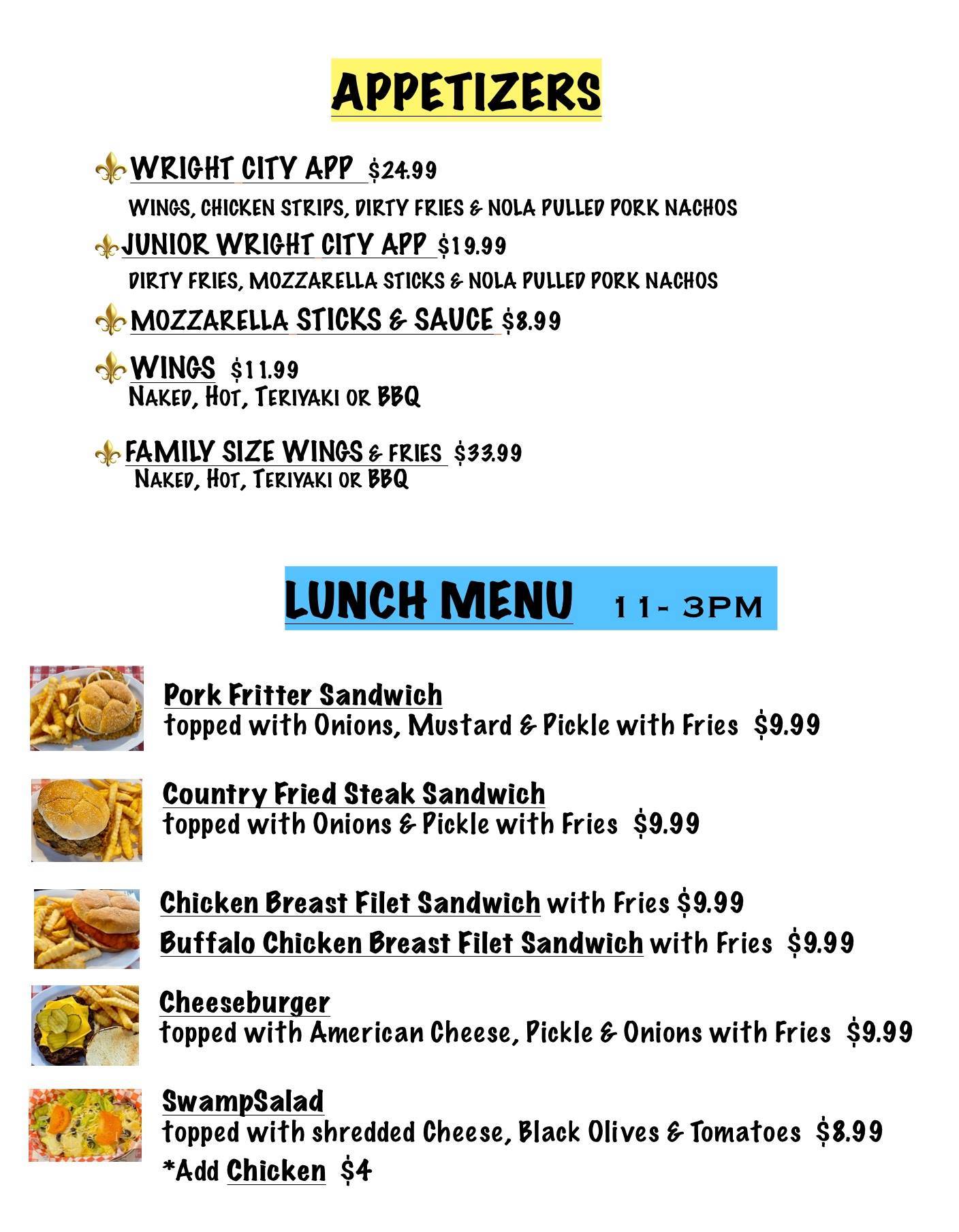 Menu at StLouisianaQ Restaurant, Wright City