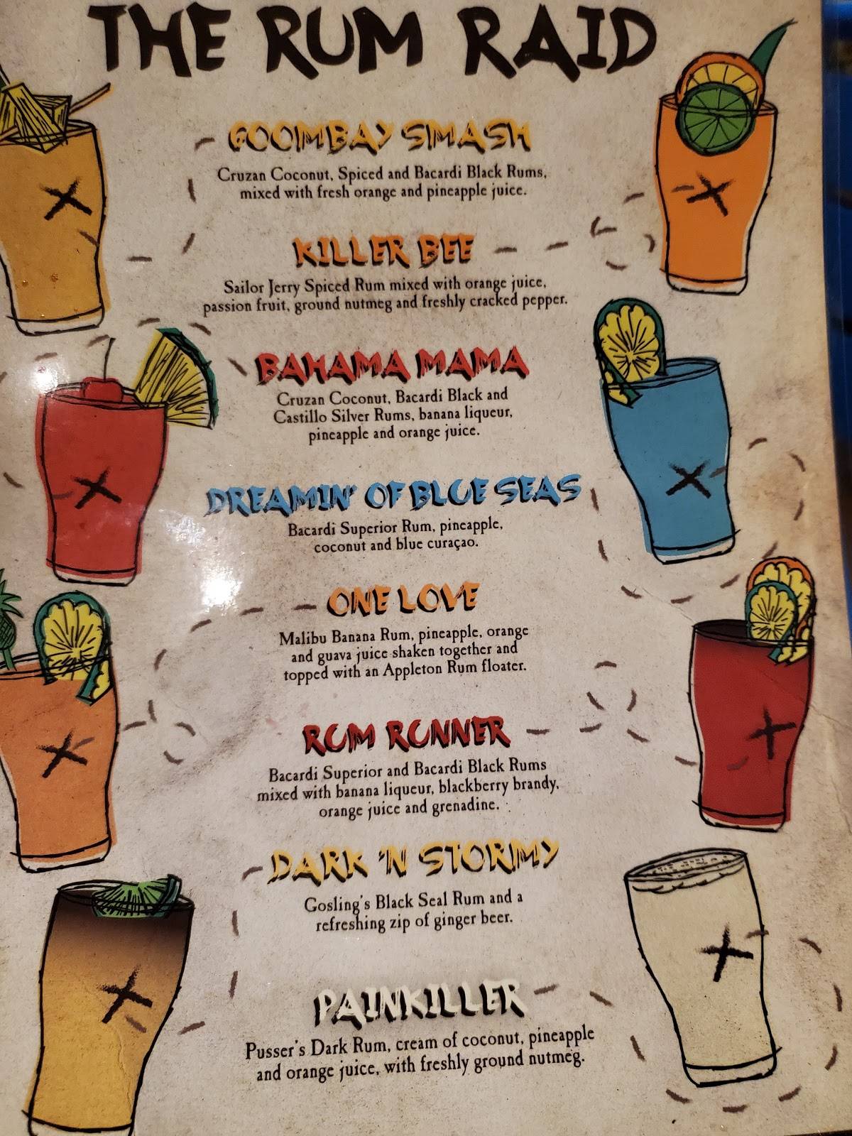 Menu at Bahama Breeze pub & bar, Livonia