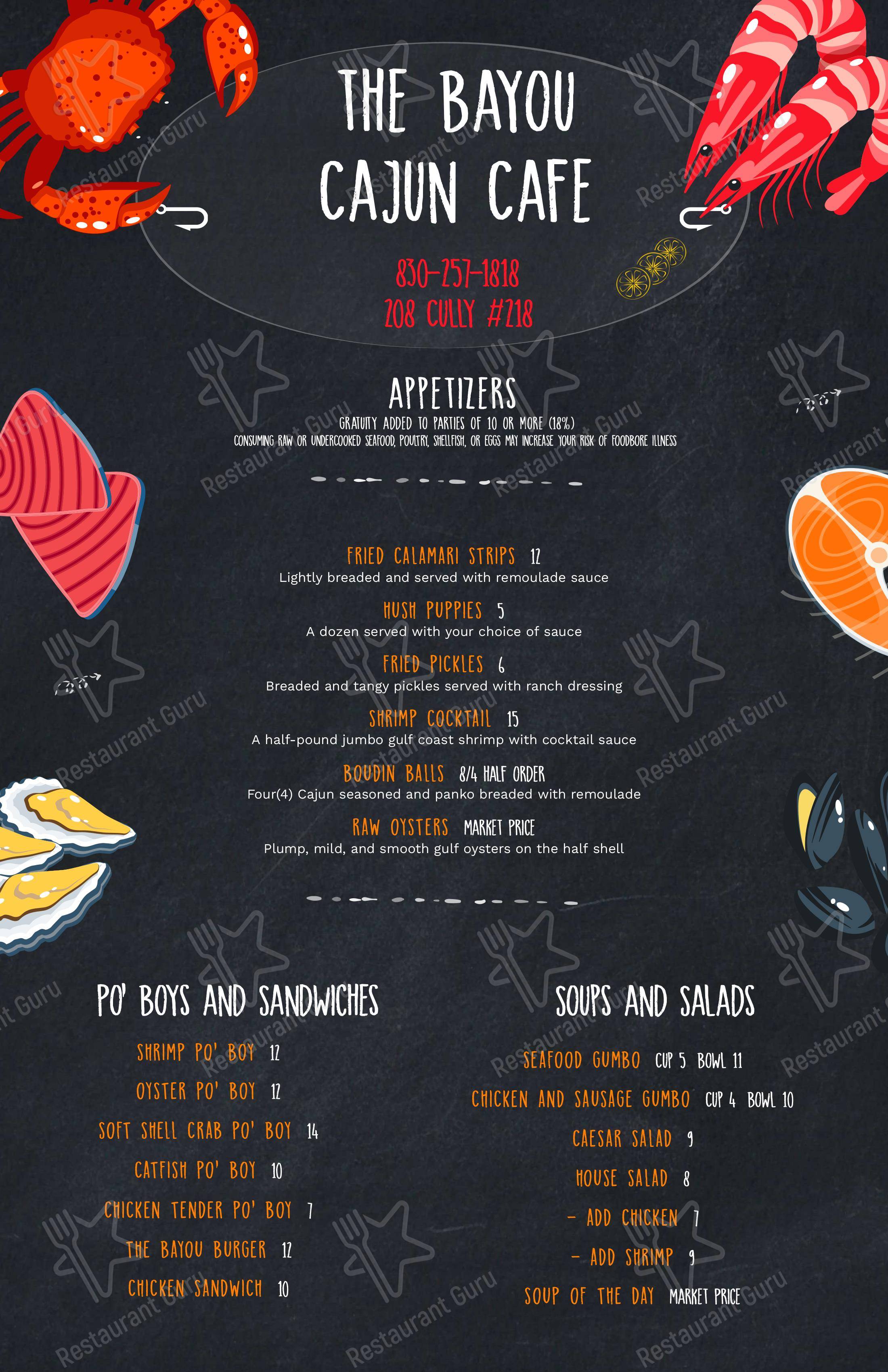 Menu at Bonzai Japanese Steak and Sushi restaurant, Kerrville