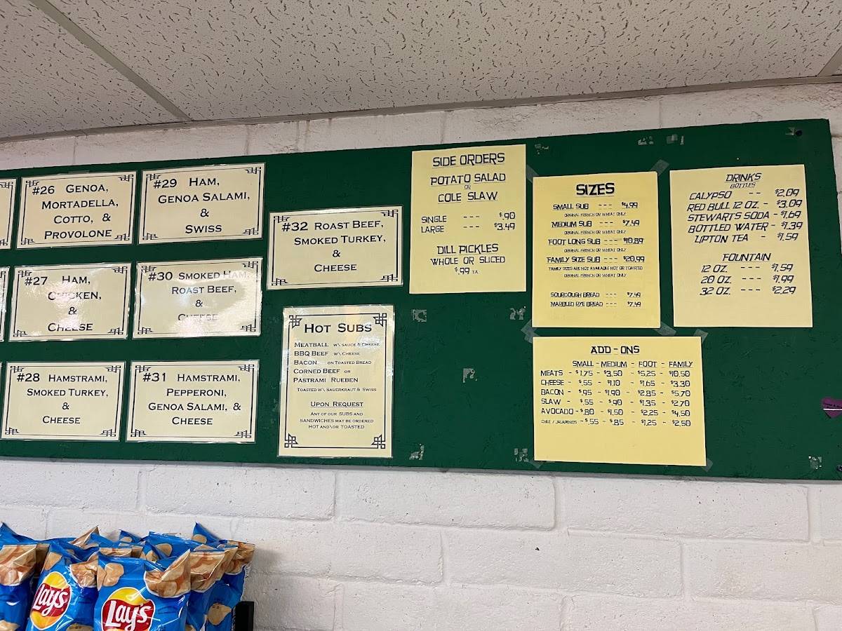 Menu at Brown Bag Deli restaurant, Alamogordo