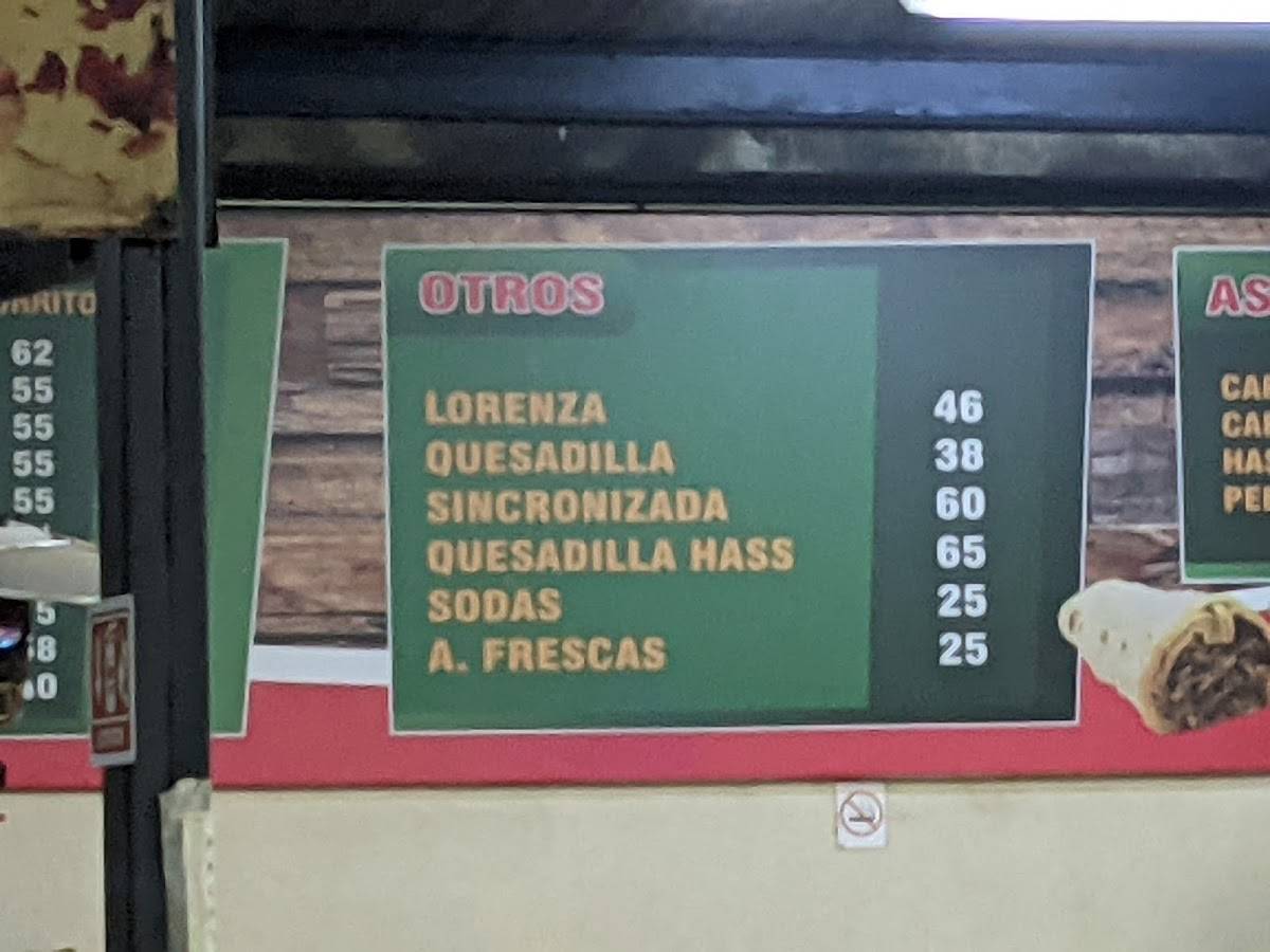 Carta del restaurante Burritos Hass, Heroica Nogales, Av. Alvaro