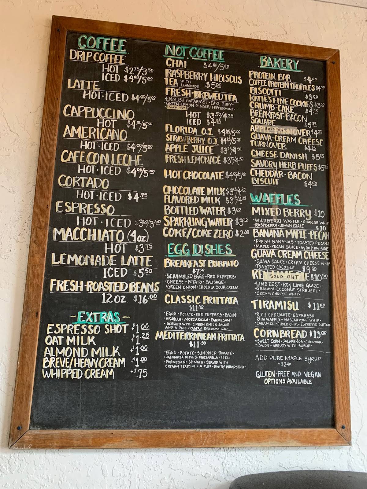 Menu at Café Vino Tinto cafe, Safety Harbor