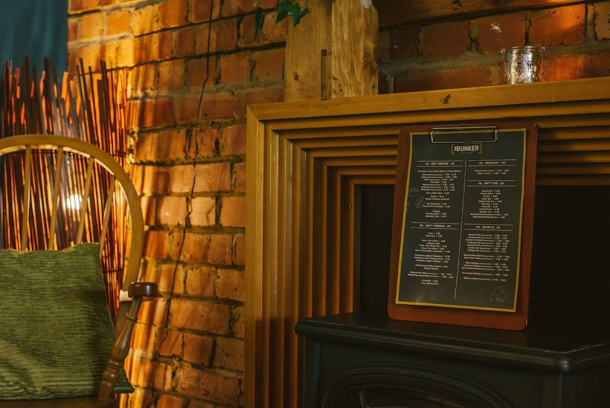 Menu at The Bunker Bar and Café, Christchurch