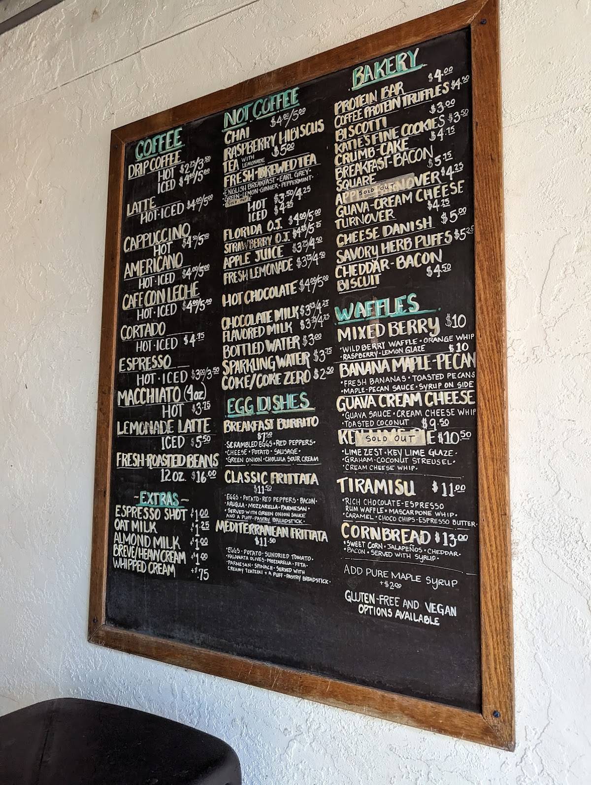 Menu at Café Vino Tinto cafe, Safety Harbor