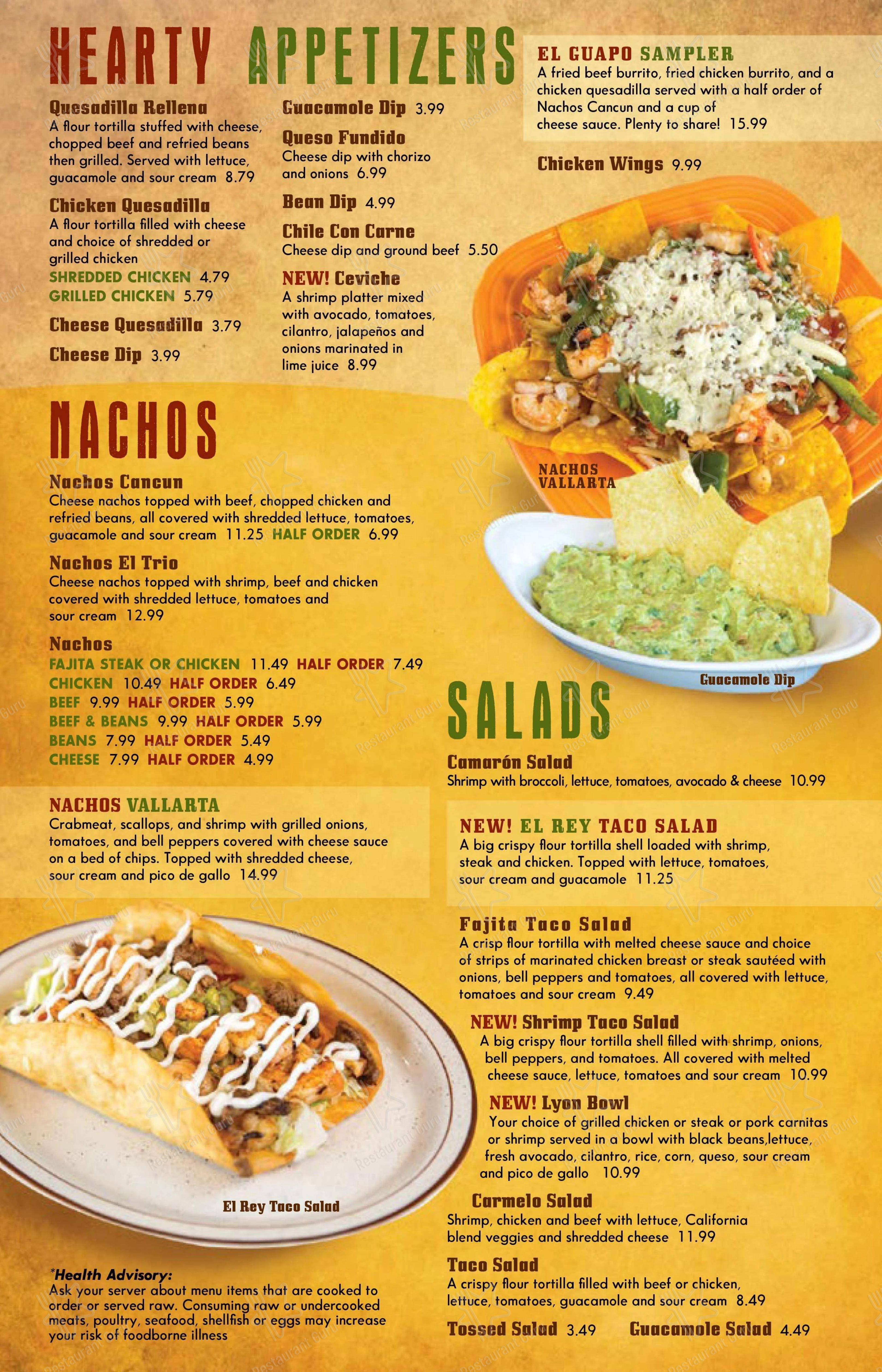 Menu at Cancun Mexican Grill South Lyon restaurant, South Lyon