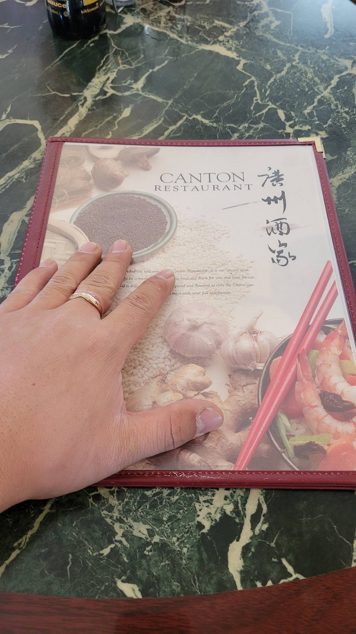 Menu at Canton Chinese Restaurant, Havre