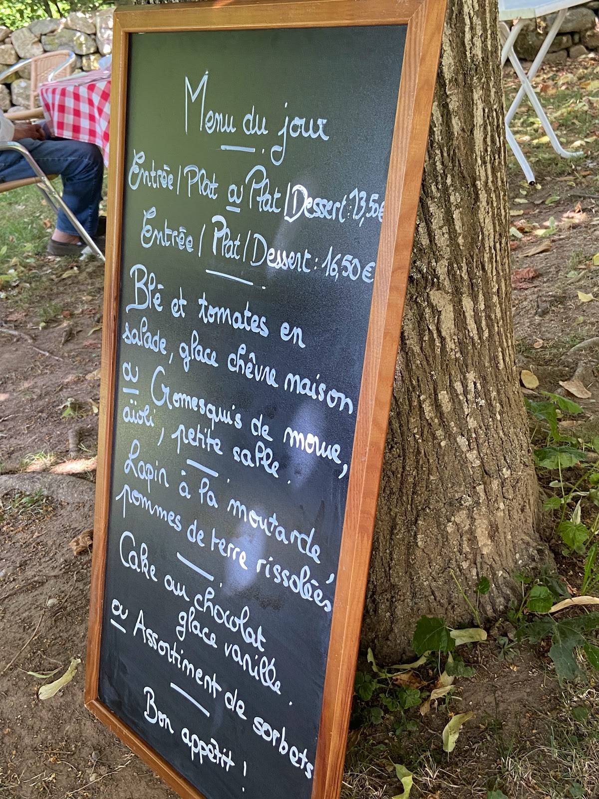 Menu au Château de bobigneux restaurant, SaintSauveurenRue