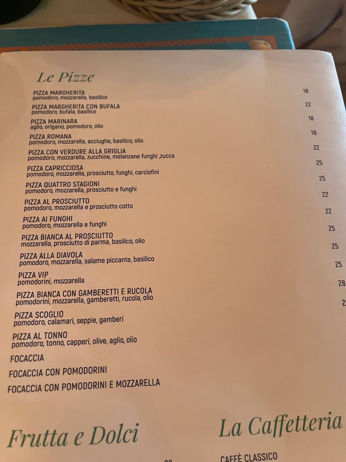Menu At Chez Black Restaurant Positano Menu at chez black restaurant positano