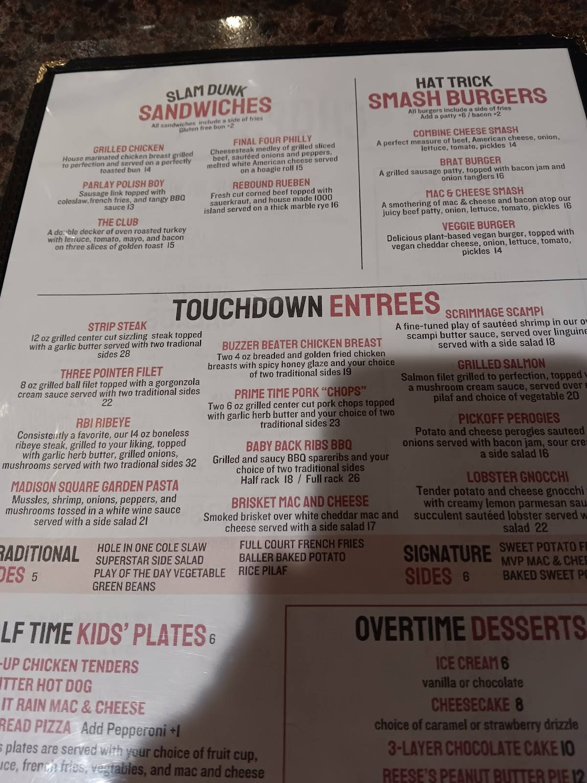 Menu at Chops Grille & Tap House restaurant, Geneva, S Broadway