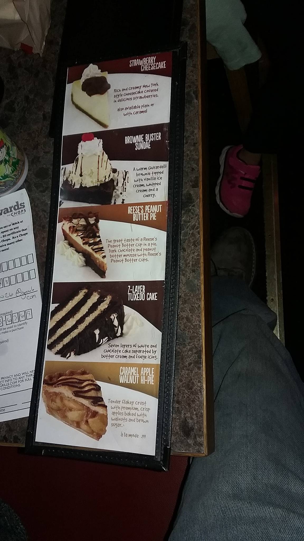 Menu at Chops Grille & Tap House restaurant, Geneva, S Broadway