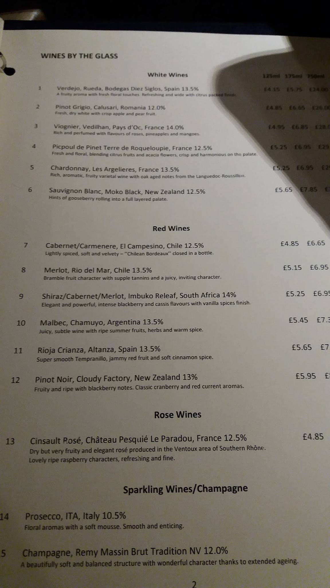 Menu at The Punch Bowl Inn, Crosthwaite pub & bar, Crosthwaite