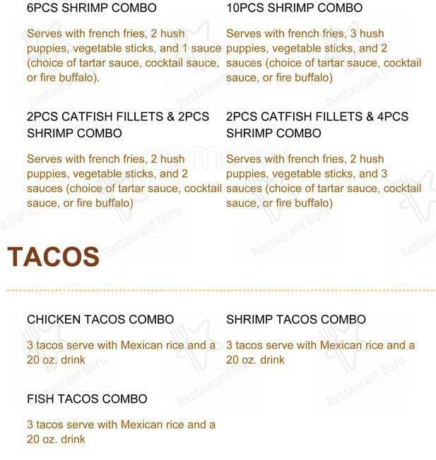 Menu at Mike's Chicken restaurant, Dallas, Maple Ave
