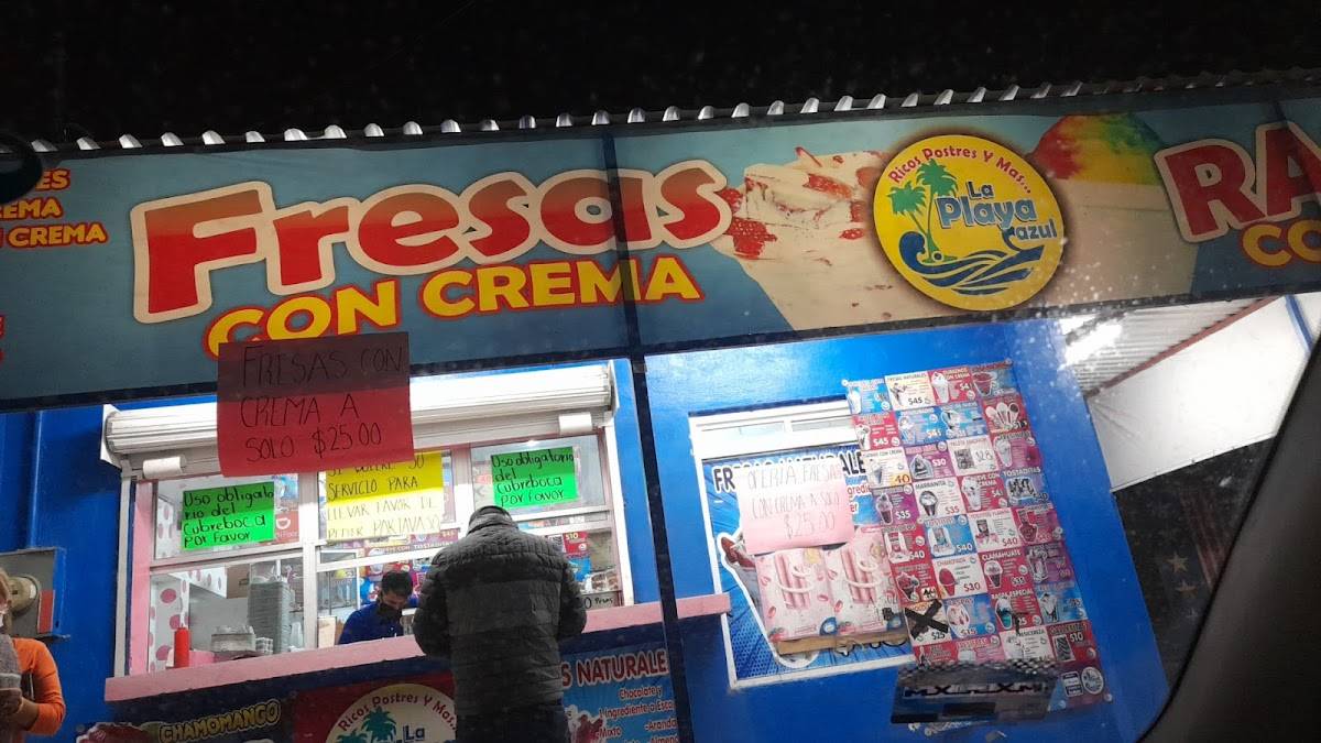 Carta del postres Fresas La Playa Fresas Con Crema, Ciudad Juarez, Av. Waterfill 548