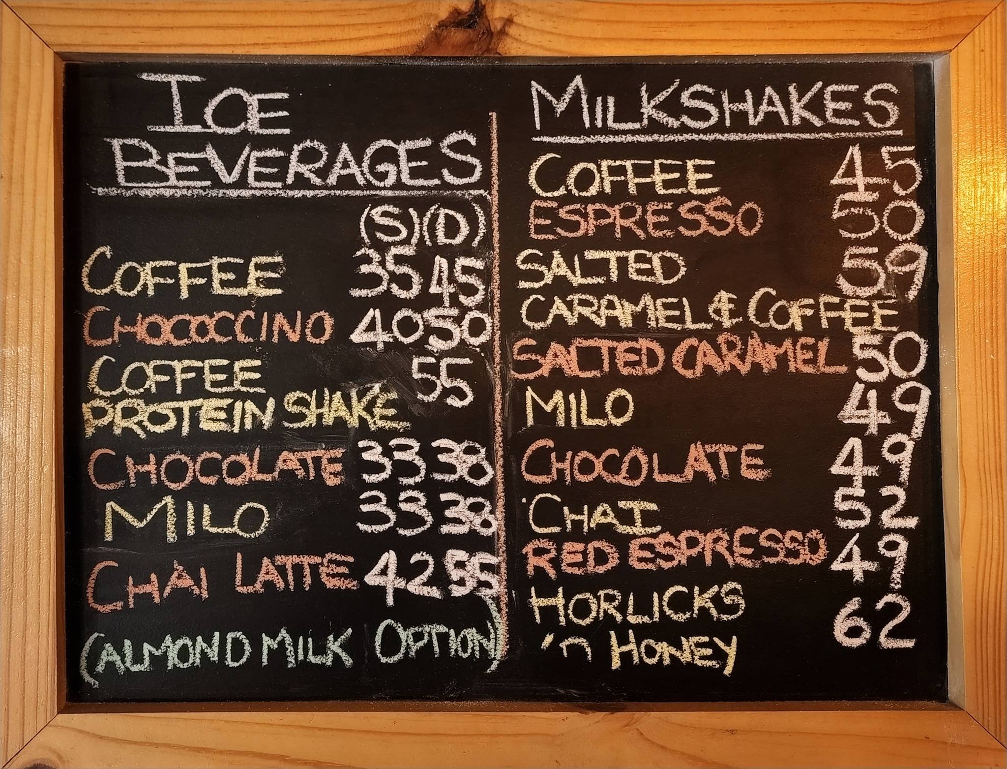 Menu at Fig Tree Coffee cafe, Durban North