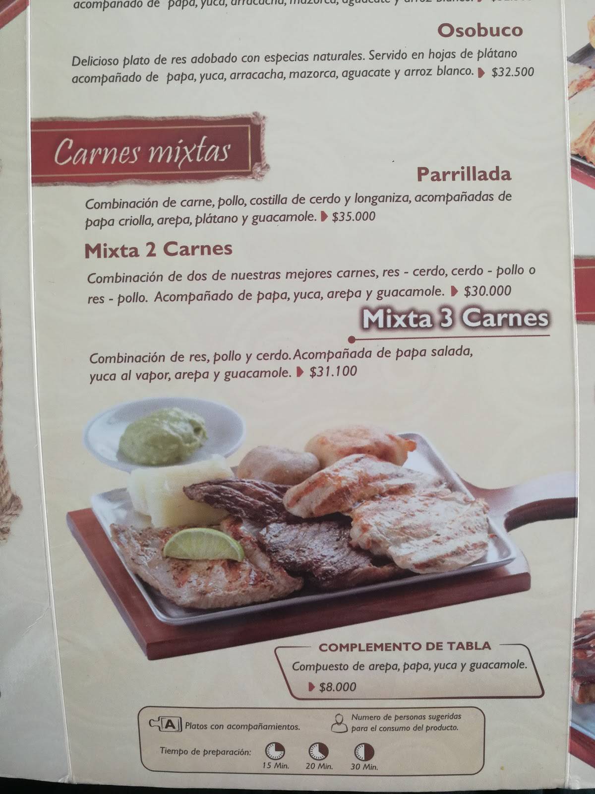 Carta De Gran Parrilla Boyacense Calle Bogot Cl