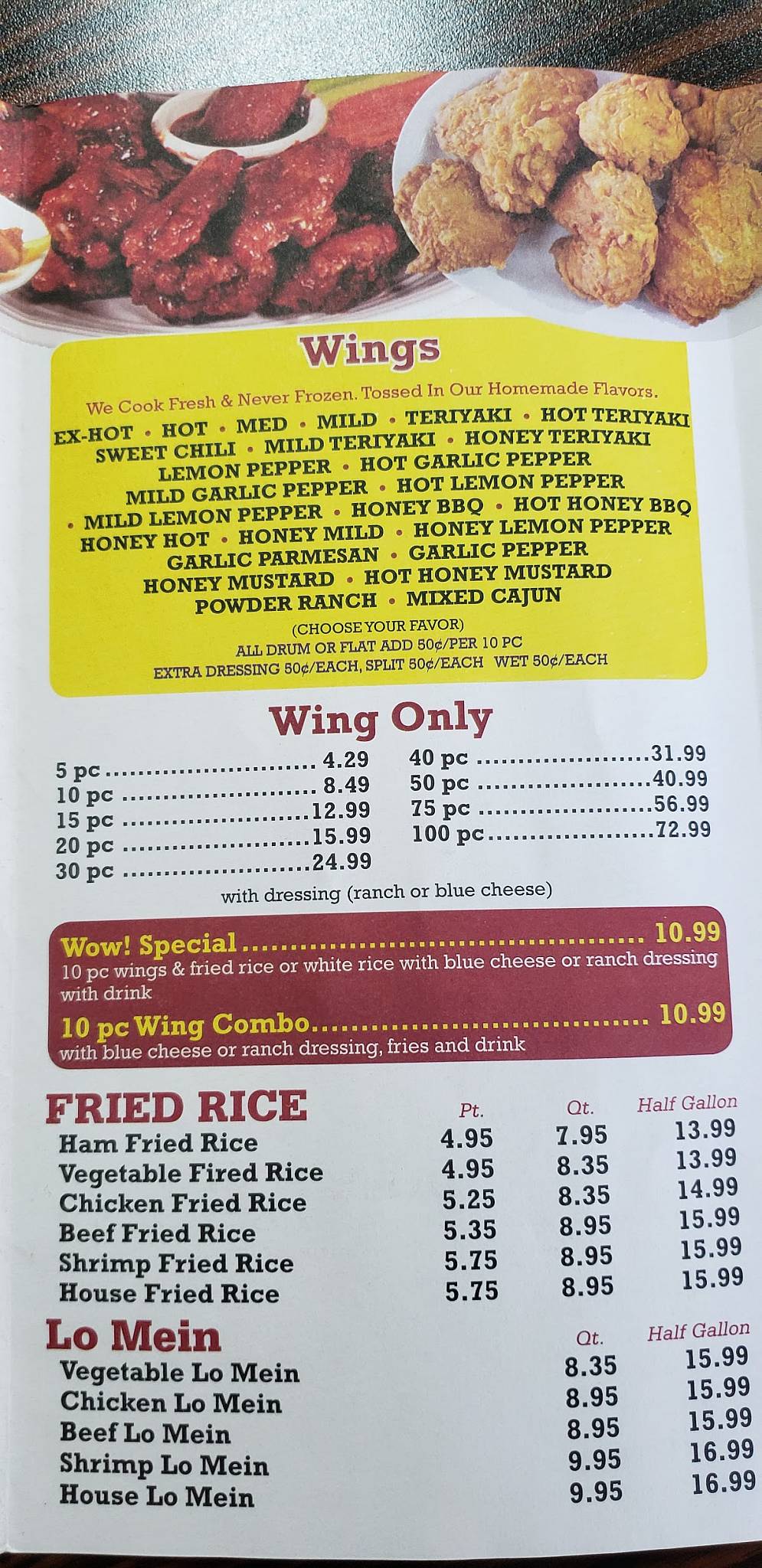 Menu at Grill & wings restaurant, Poinciana