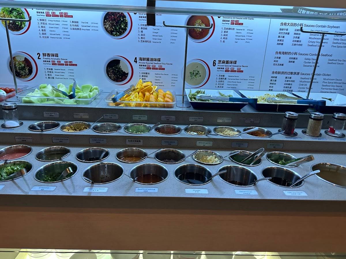 Menu at Haidilao Hot Pot restaurant, Toronto