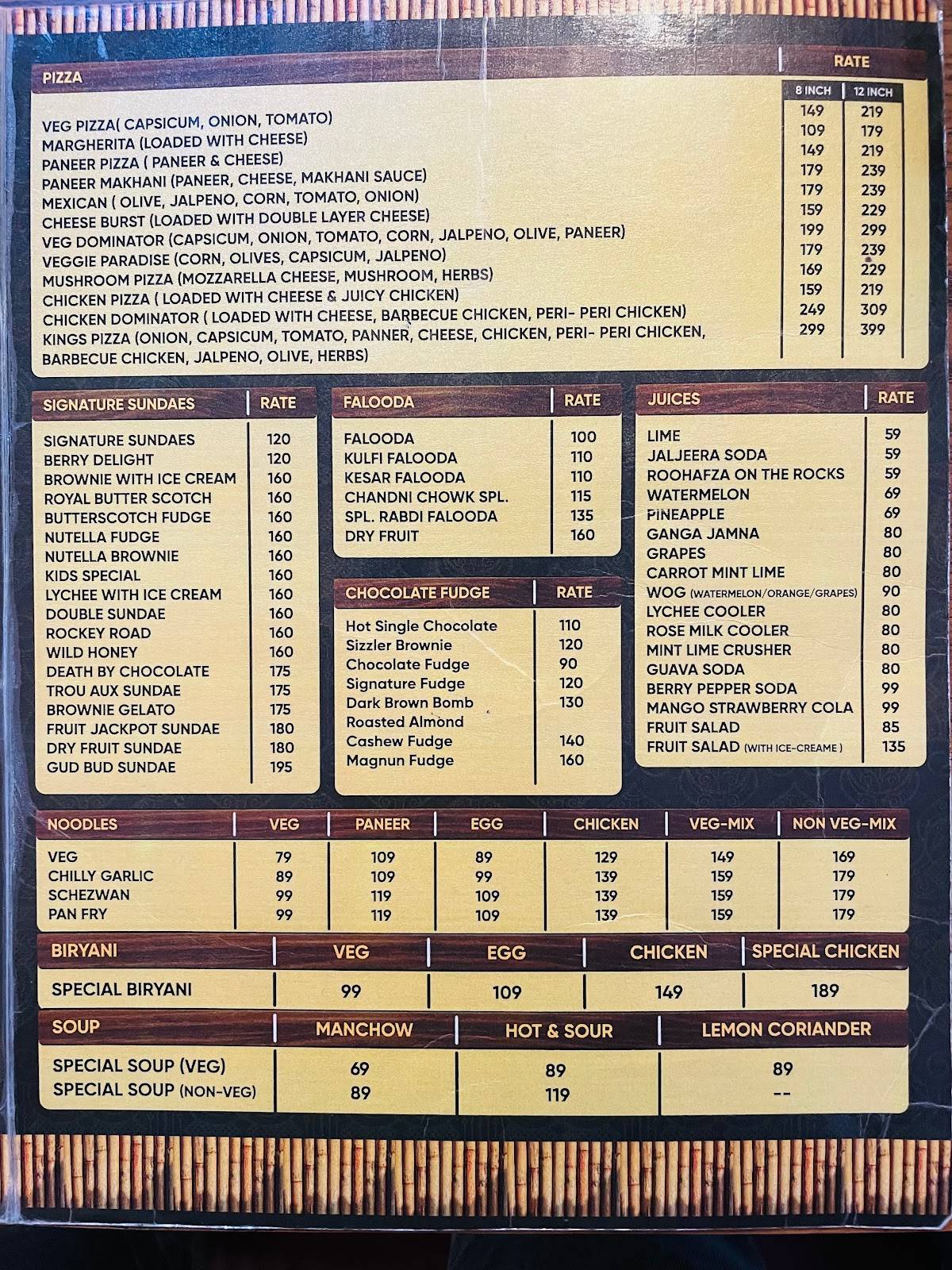 Menu at The Lassi Corner, Hazaribagh