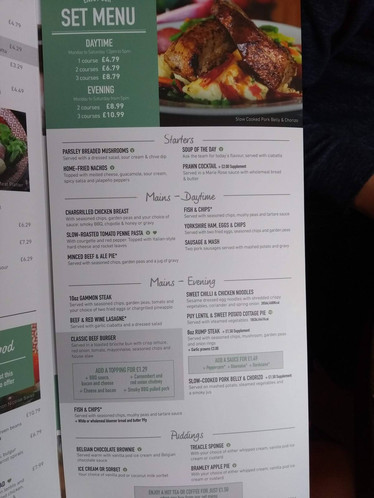 Menu at Horse And Jockey pub & bar, Aylesbury