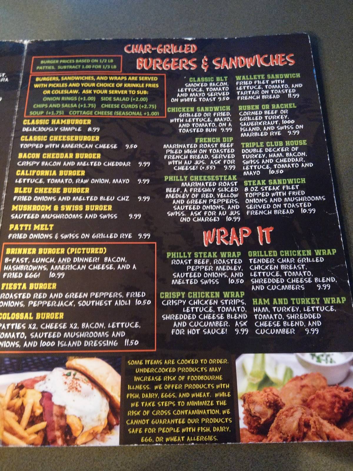 Menu at Village Inn Sports Bar, Grill & Pizzeria, North Hudson