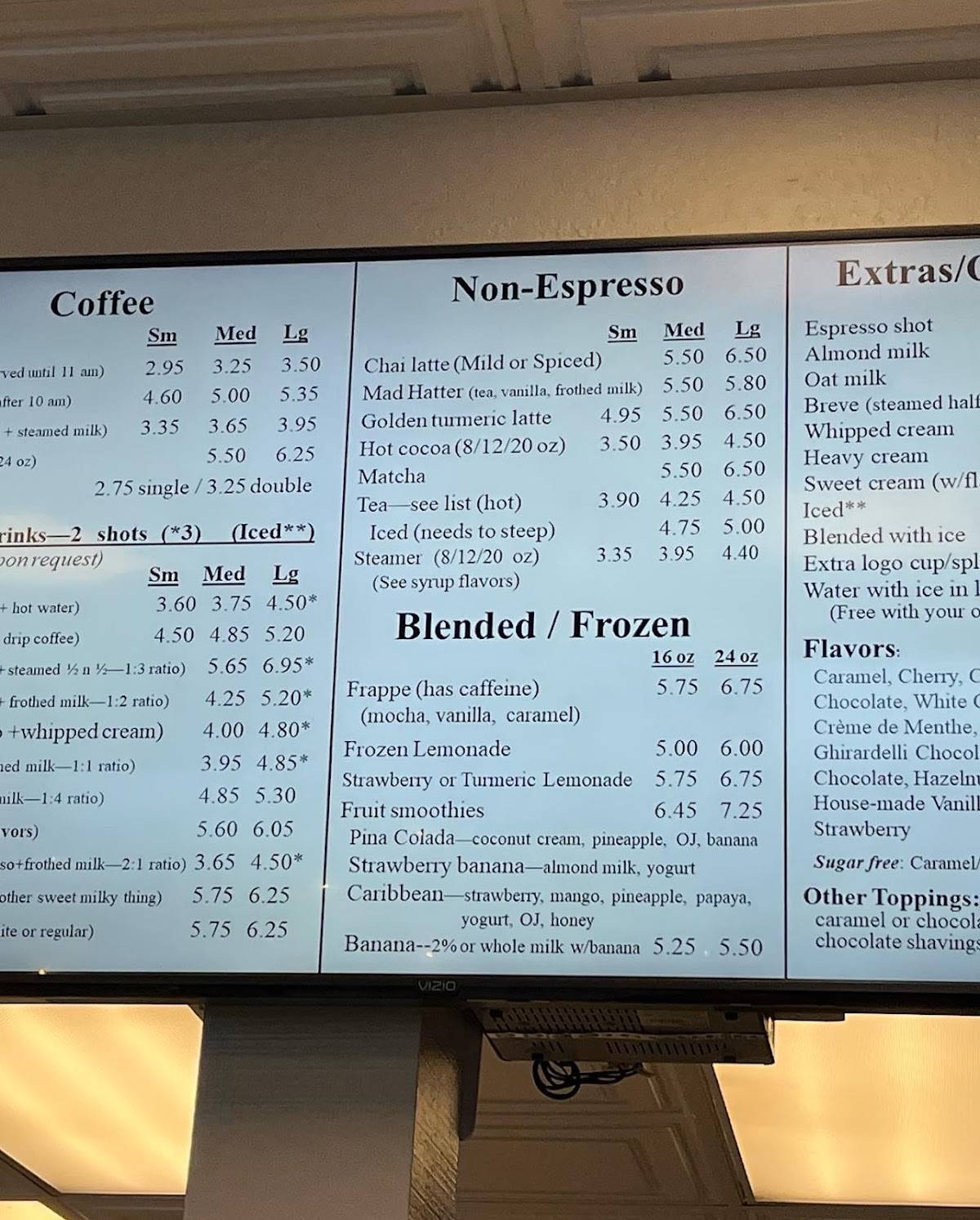 Menu at JAVA GARDEN restaurant, San Diego