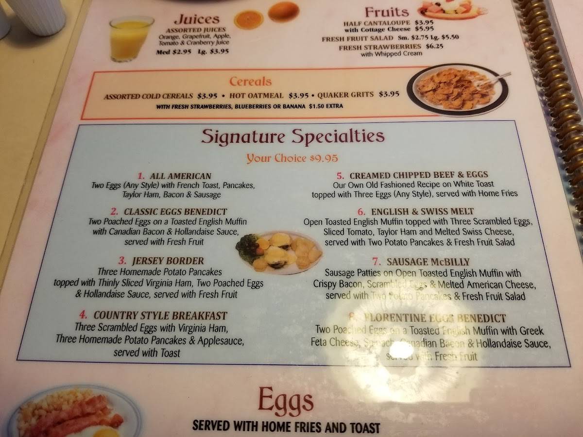 Menu at Spinning Wheel Diner restaurant, Lebanon, 283 US22 E