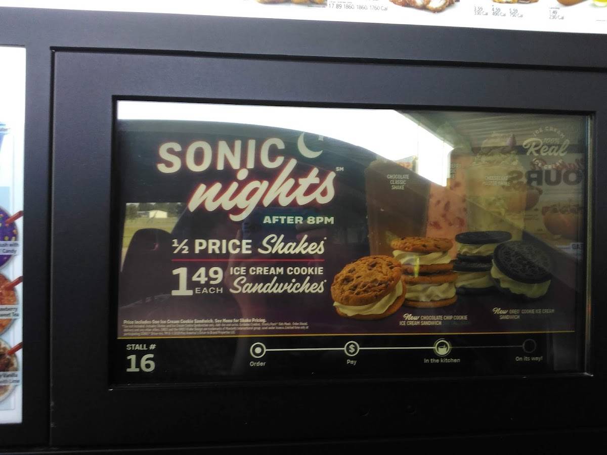 Menu At Sonic Drive In Fast Food Leonard