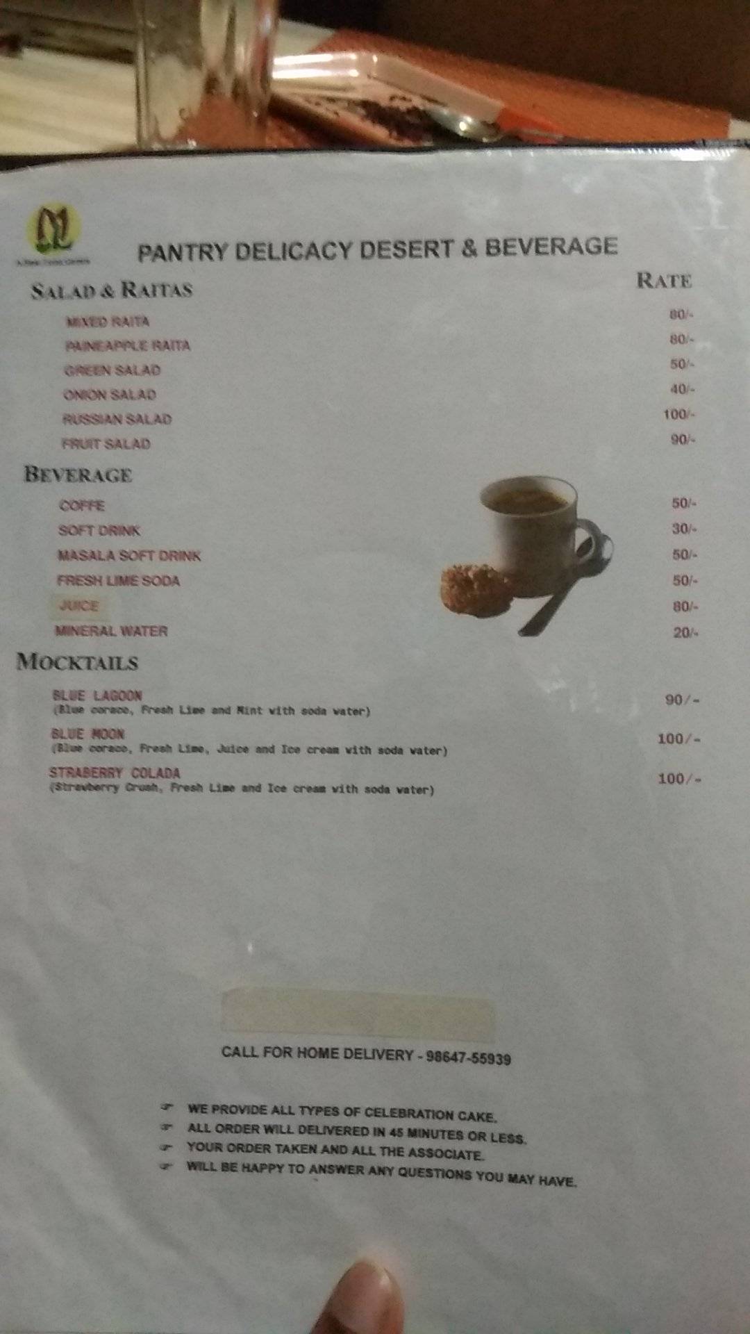 Menu at Mint Leaf Multi Cuisine Restaurant, Nagaon