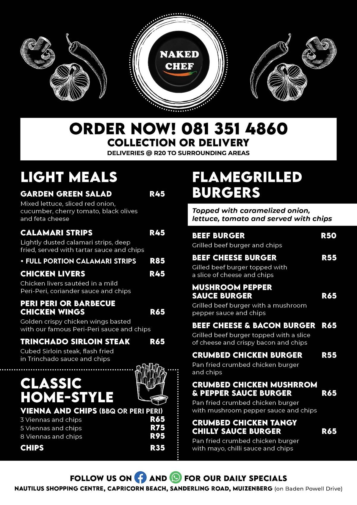 Menu At Naked Chef Taproom And Foodbar Cape Town