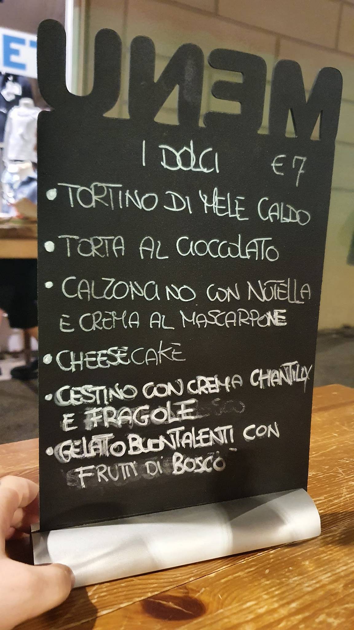 Menu da Pizzeria Antica Porta, Firenze