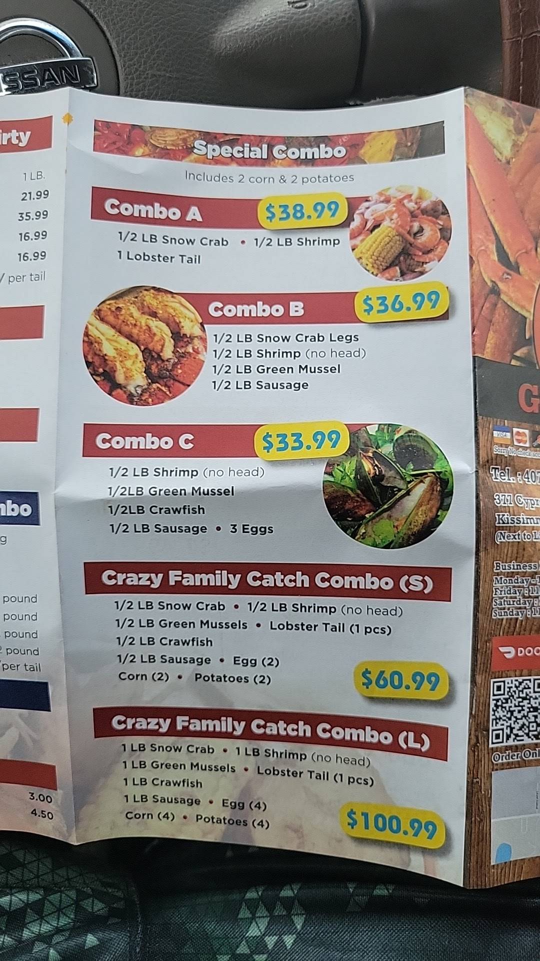 Menu at Grill & wings restaurant, Poinciana