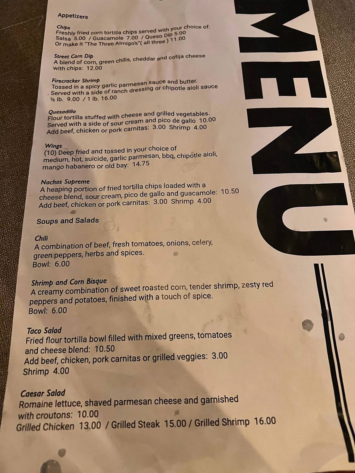 Menu at Almigos Mexican Restaurant & Grill, Lancaster