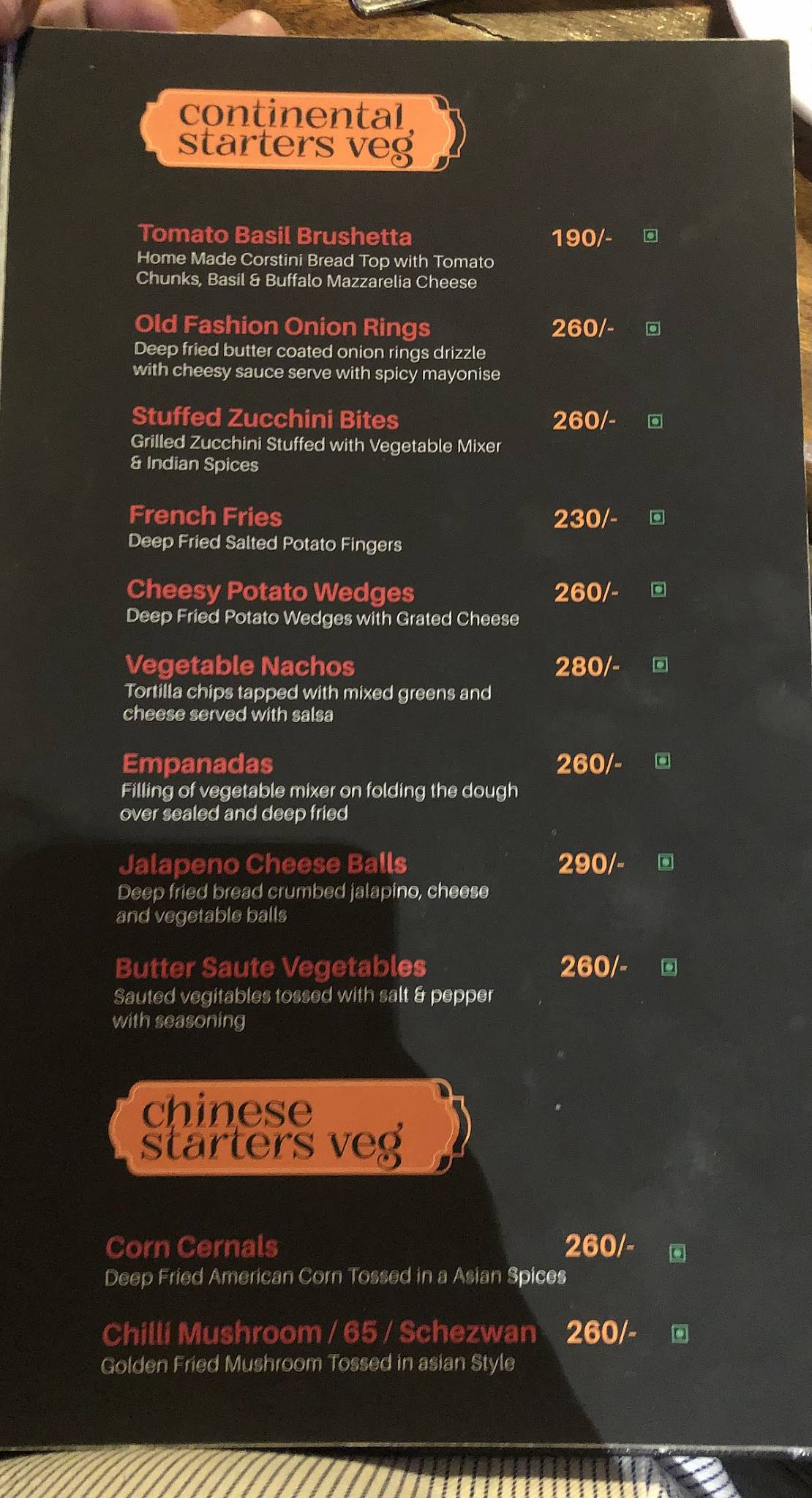 Menu at Element E7 Resto Bar, Hyderabad, KPHB