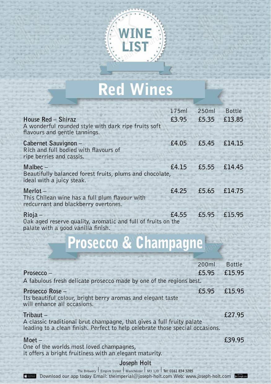 Menu at The Hayfield pub & bar, Ormskirk