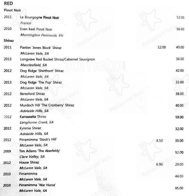 Menu at Three Brothers Arms Hotel pub & bar, Macclesfield