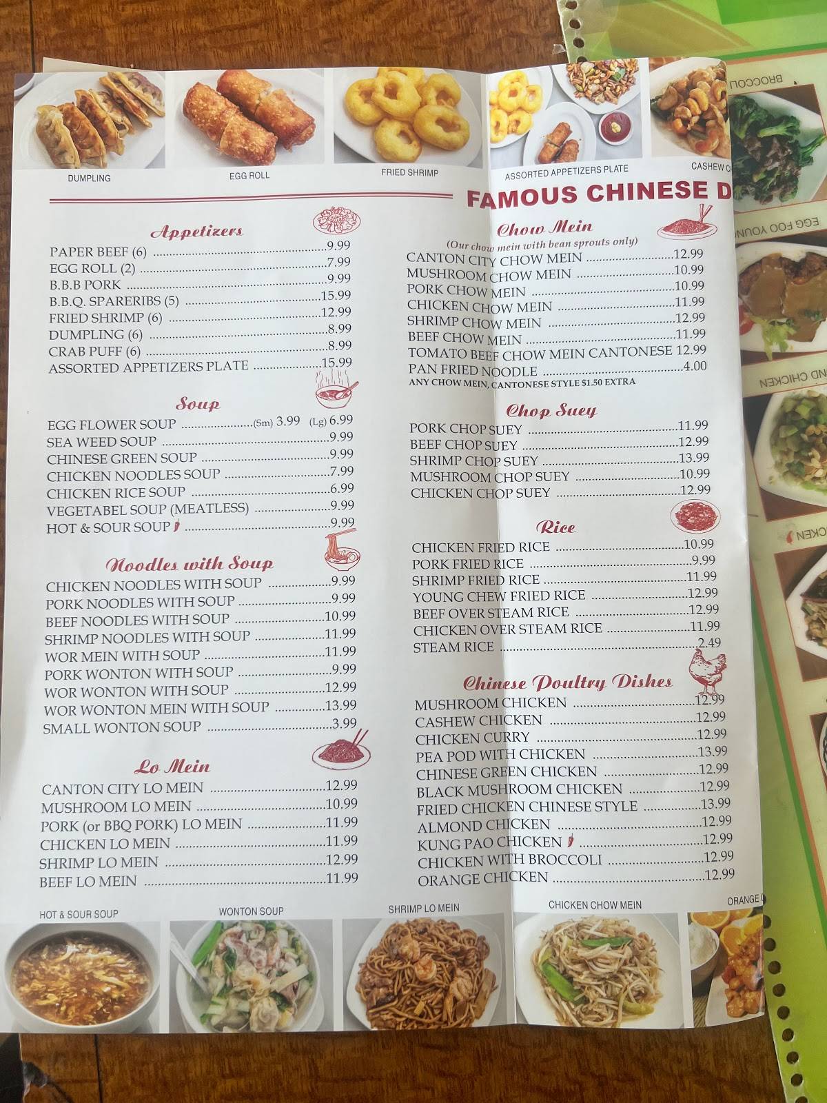 Menu at Canton City Restaurant, Montebello