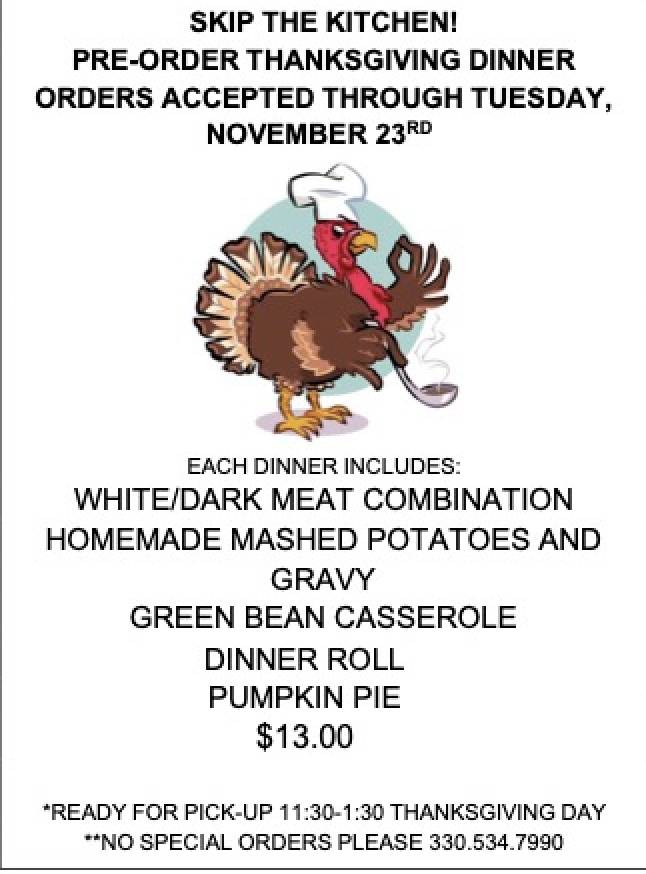 Menu at Eagle Grille & Tavern restaurant, Hubbard