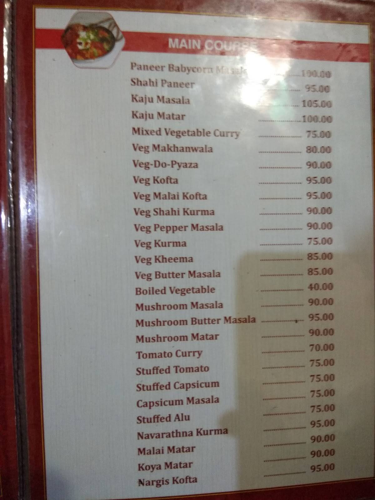 Menu at Hotel Disha Food Corner, Uijre