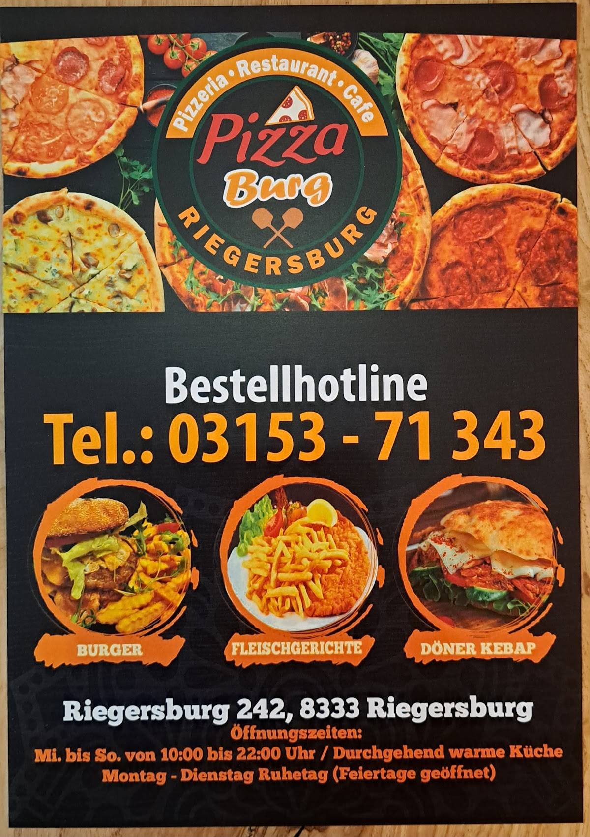 pizzaburg menu